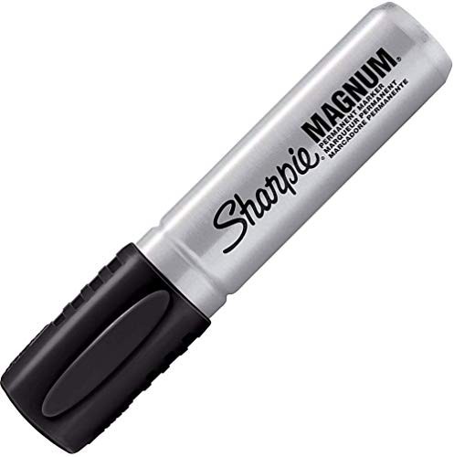Extra Wide Permanent Markers - 24 Pack, Black Chisel Tip, Quick-Drying Ink, Fade
