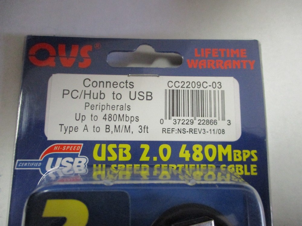 QVS CC209C-03 PC/HUB TO USB CABLE (3FT)