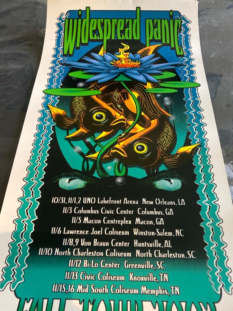 widespread panic poster fall tour 2002.