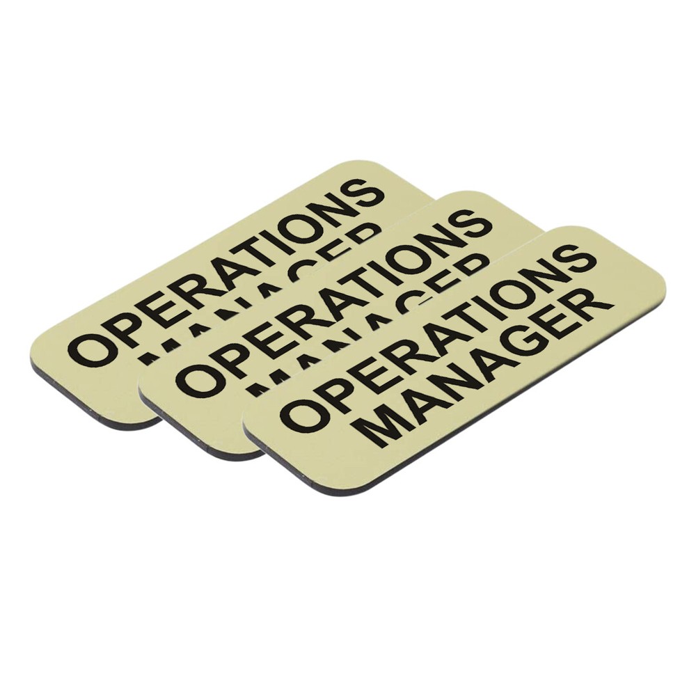 Operations Manager 1 x 3" Name Tag, (3 Pack)