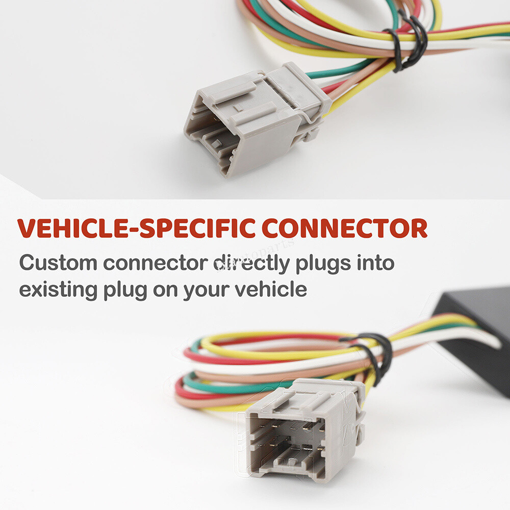 RV Trailer Tow Light Wiring Connector 4 Way Flat 55336 For Honda Pilot 2003-2008