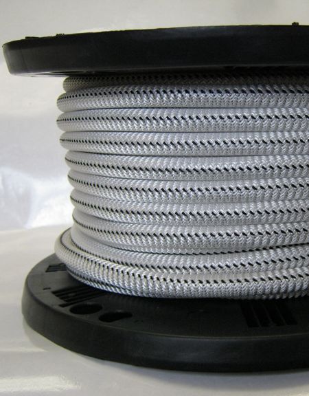 3/8″ 500 ft Bungee Shock Cord White With Black Tracer Marine Grade Heavy Duty