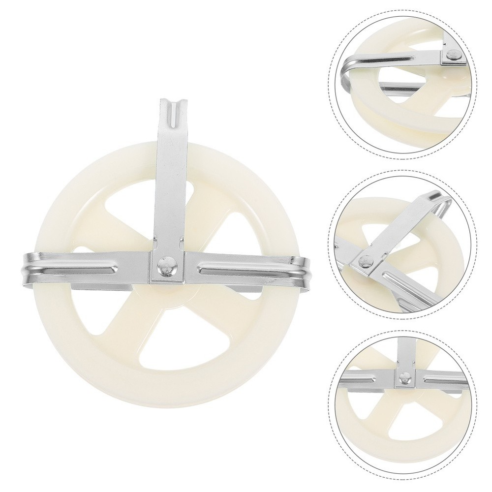 2 Pcs Clothes Line Wheel Hanging String Pulley Drying Rope Clotheslines