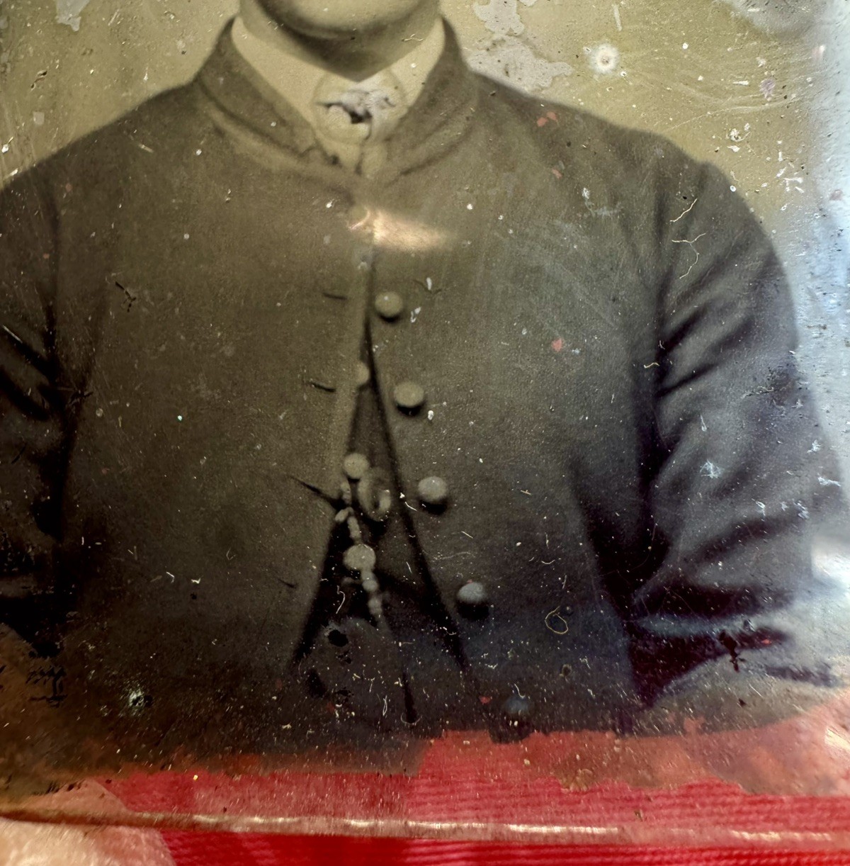 Antique 1/9 Plate Ambrotype Early Civil War Confederate Soldier Uniform Photo NC