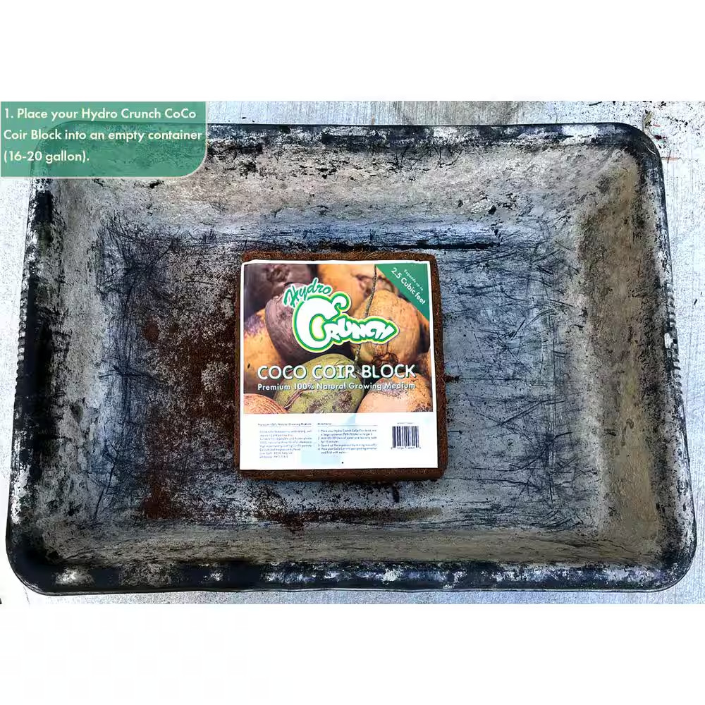 NEW Compressed Coconut Coir Brick 11 lb Expands for Gardening Soil Mix