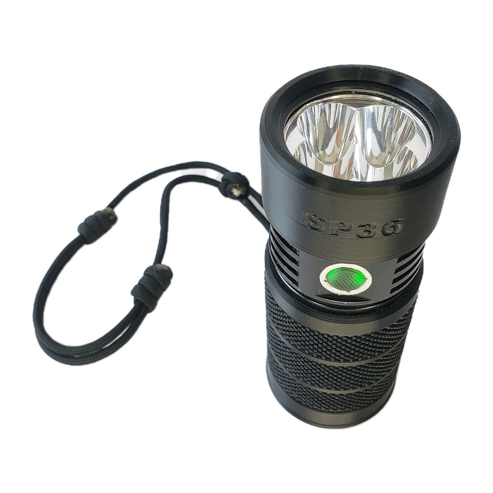 For Sofirn SP36 Flashlight Protective Case /Grip / Wrist Strap Lanyard Mount TPU
