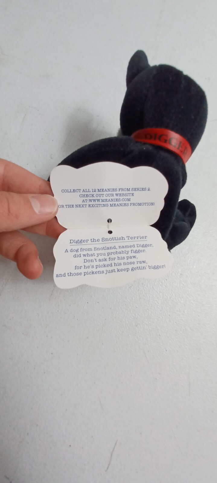 Meanies Series 2 DIGGER the Snottish Terrier Bean Bag Plush NEW 1998 NWT