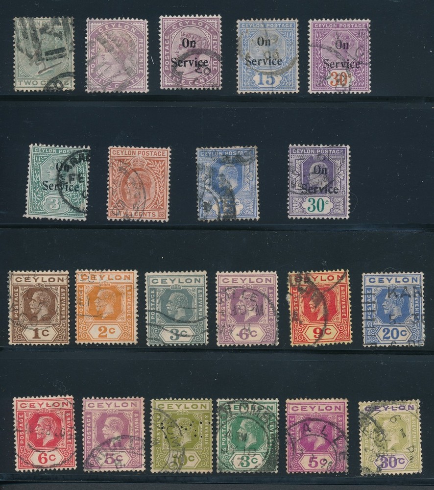 Ceylon **37 MOSTLY USED (1884-1947)**; CV $45