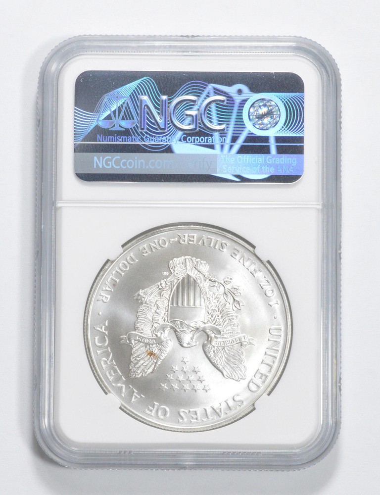 MS69 1996 American Silver Eagle NGC Brown Label