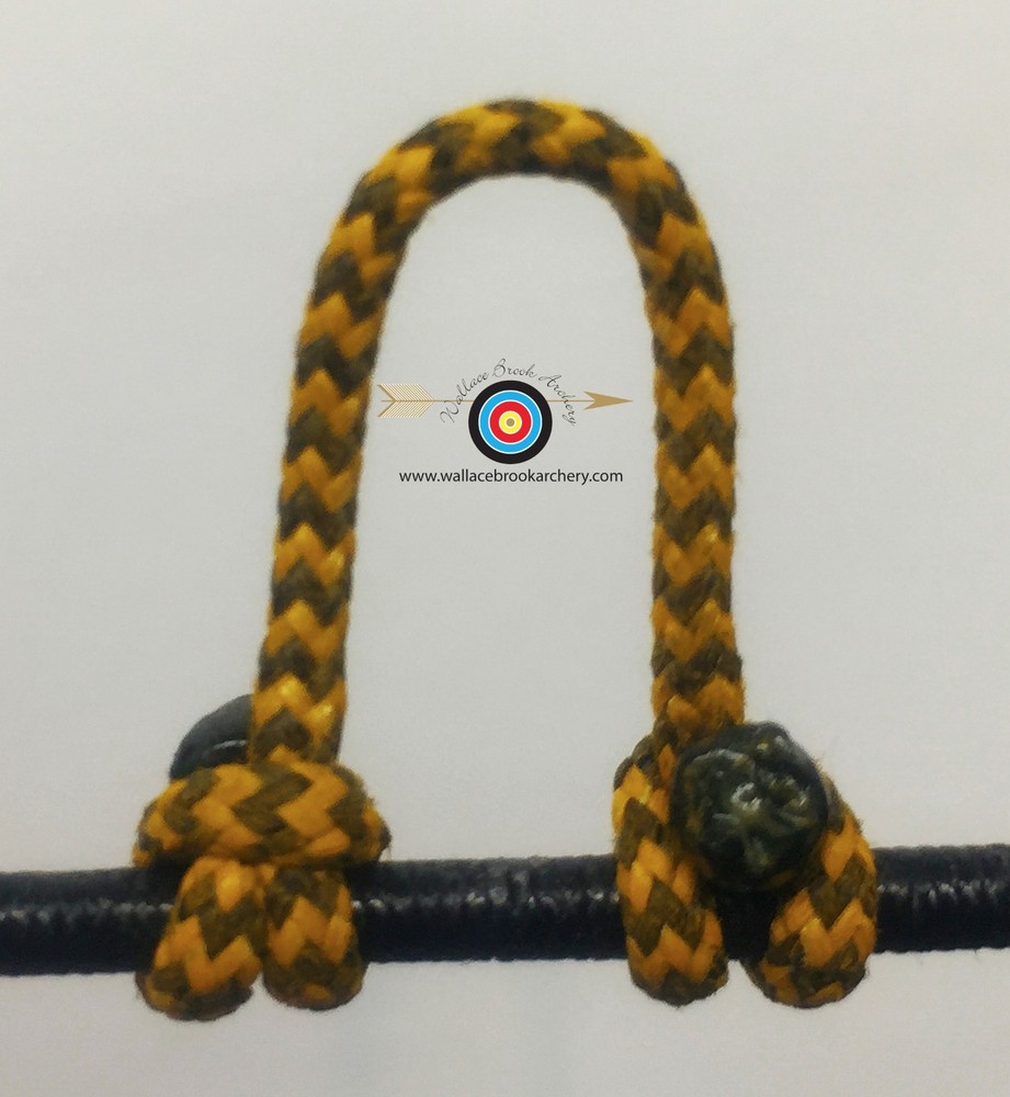 1 Pack- Speckled  Yellow/Black  Archery Release Bow String D Loop,BCY #24