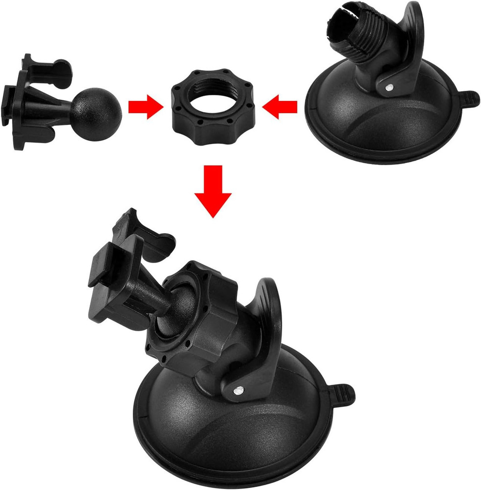 Dash Cam Suction Cup Mount and Glue Adhesive Mount Compatible with Dash Camera/D