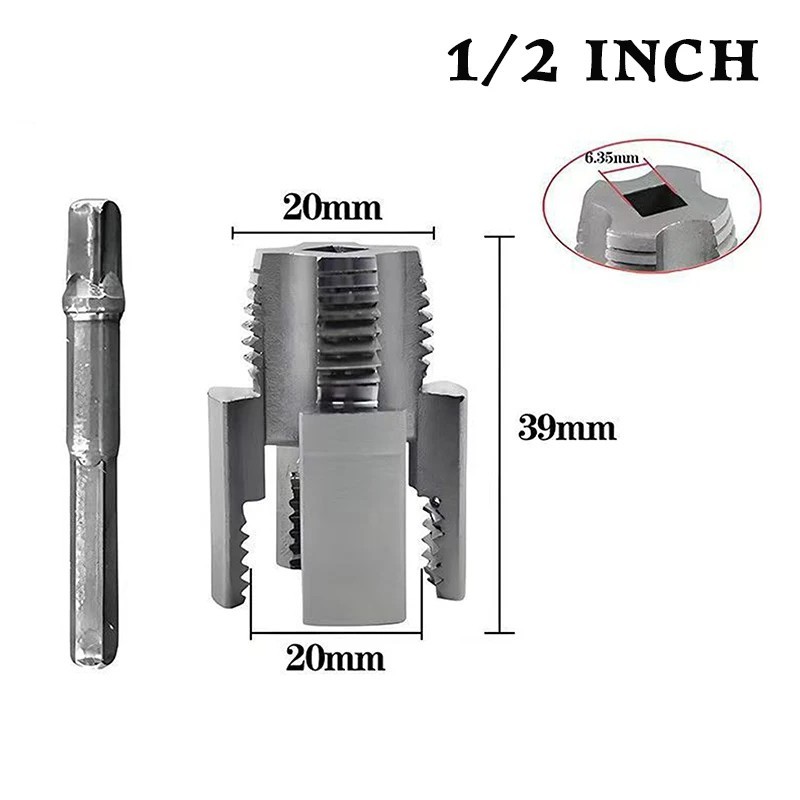 2pcs Integrated Internal & External Pipe Threading-Tool,PVC Pipe Threader Kit