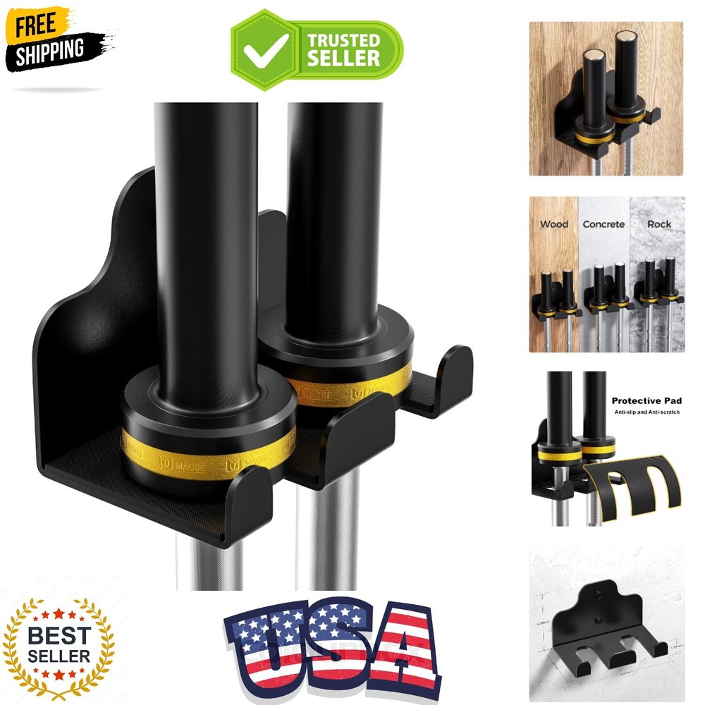 Versatile Barbell Hanger - Wall-Mounted Solution for Gym Equipment Storage