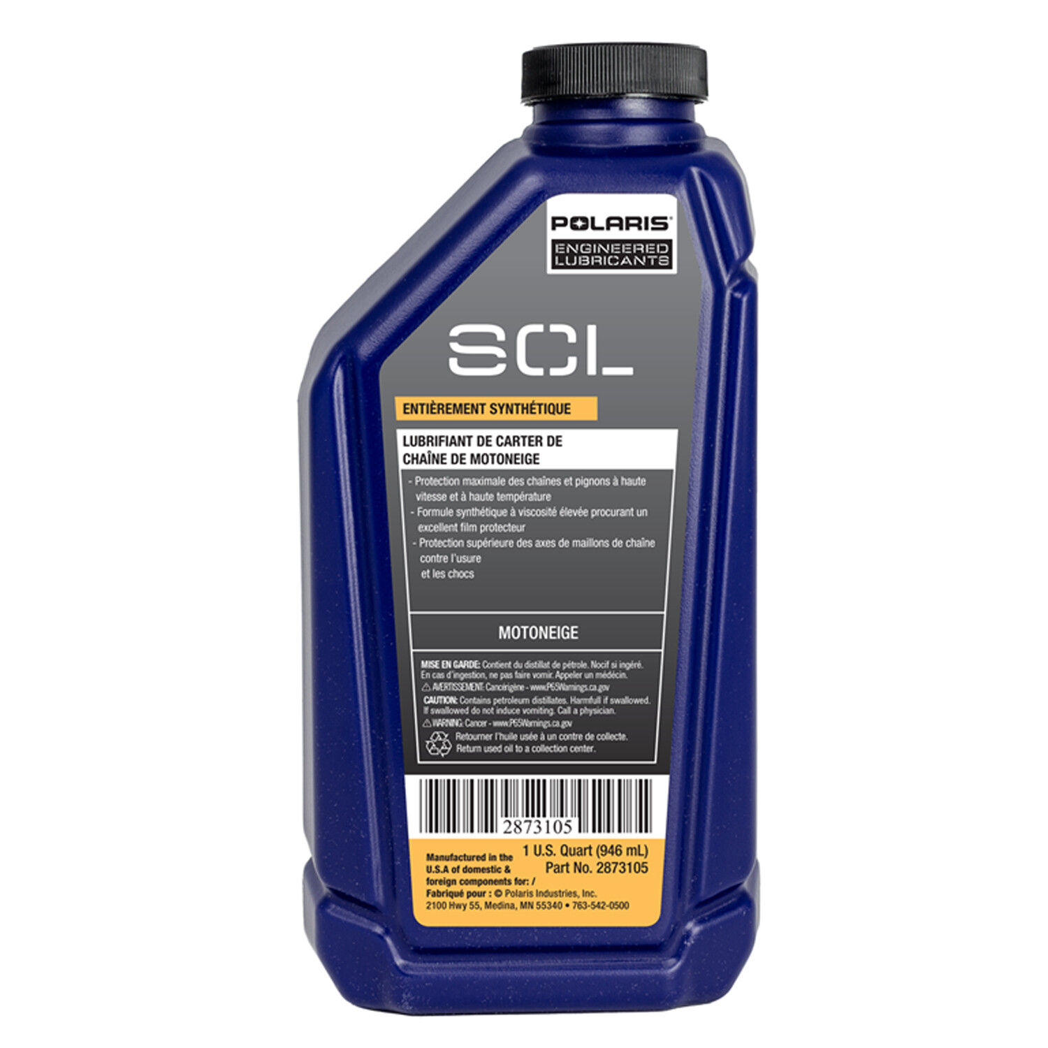 Polaris Snowmobile New OEM Chaincase Lubricant, 1 Quart, 2873105