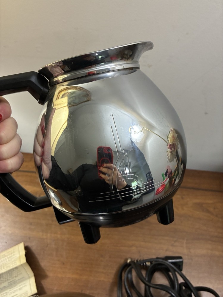 Vtg Sunbeam Coffeemaster C30-A Chrome Automatic Siphon Coffee Pot Double Bubble