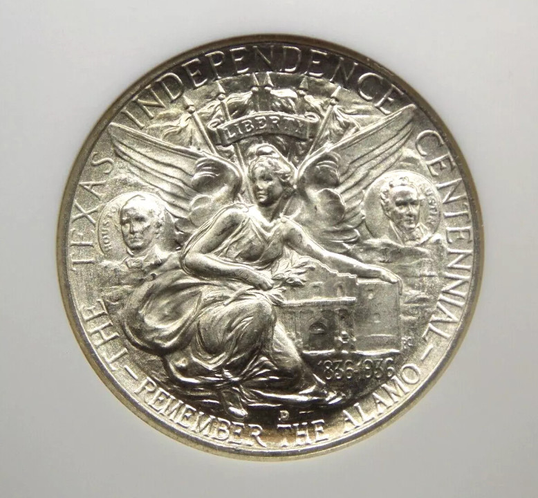 1936-D Texas Classic Commemorative Uncirculated Half Dollar 50C