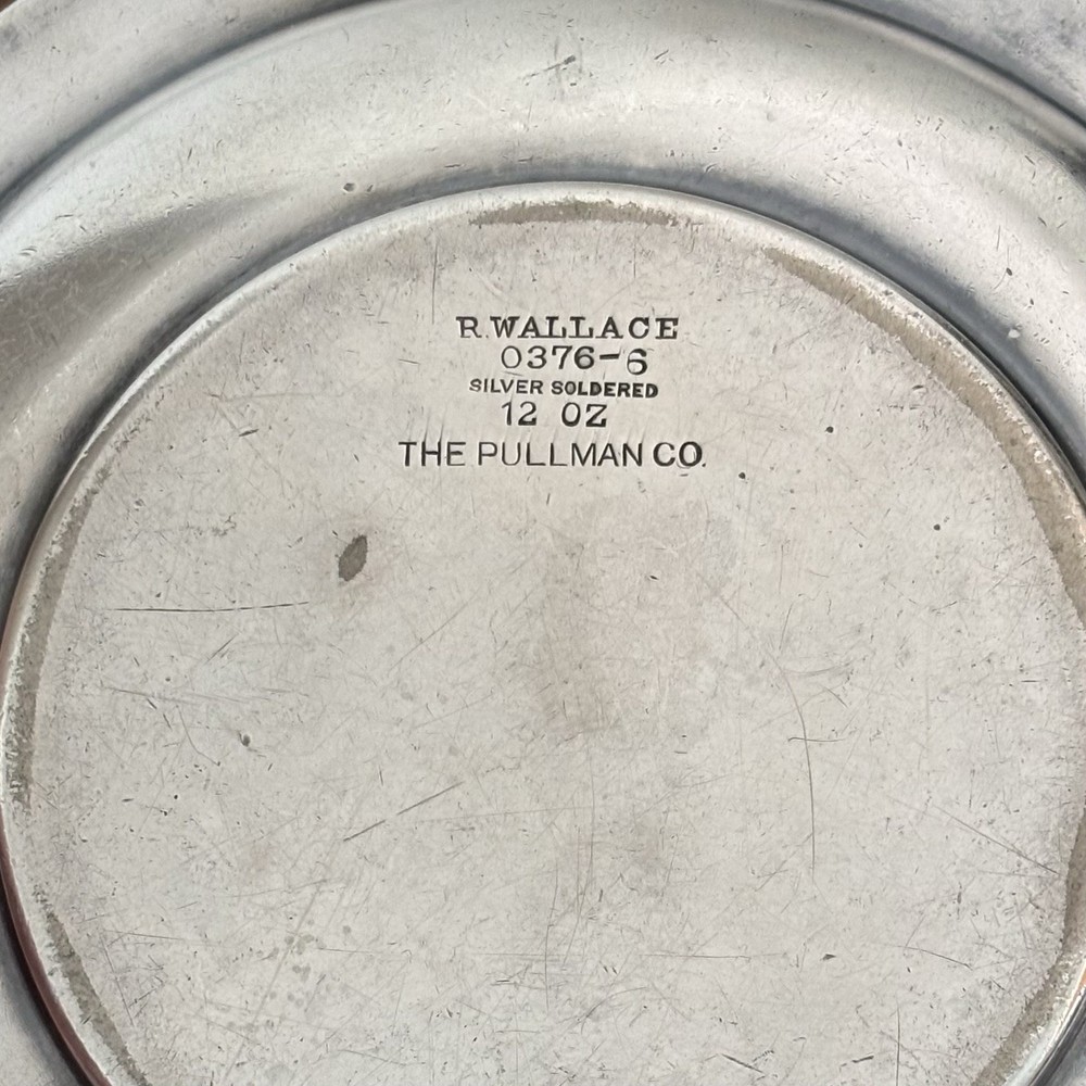 Vintage Silver Plate Coaster Small Platter “The Pullman Co” Dish