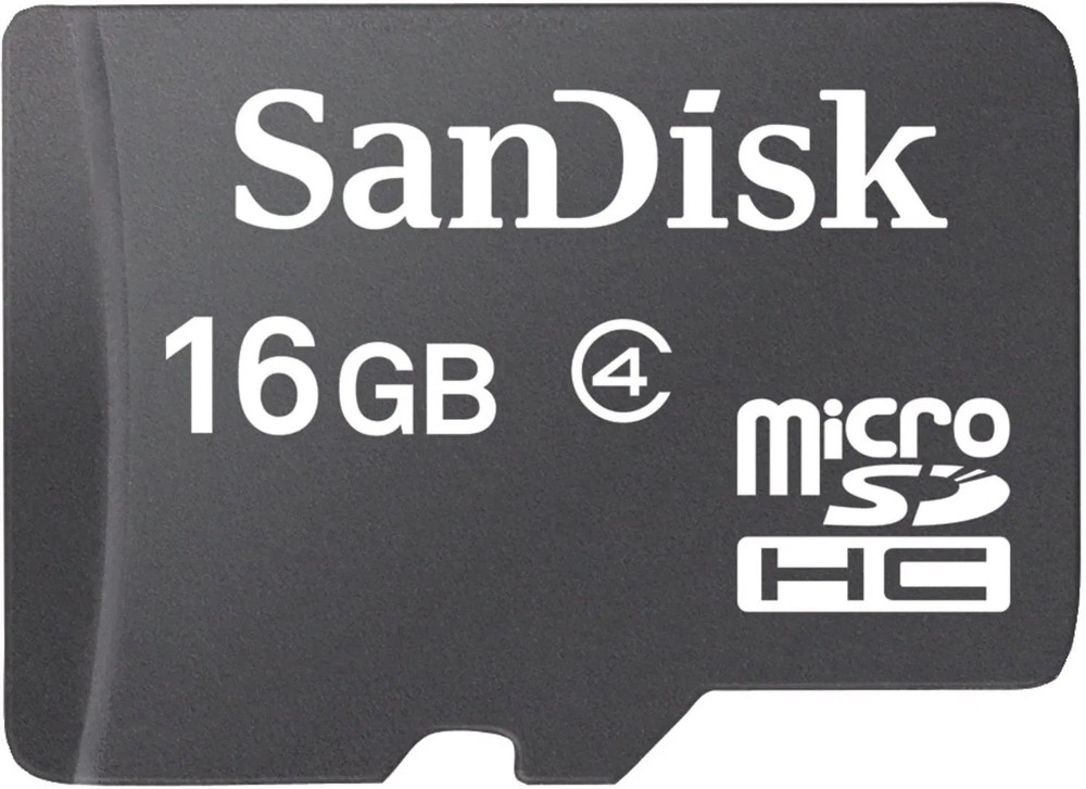 SanDisk MicroSD 16GB Standard Class4 Memory Card with SD Adapter