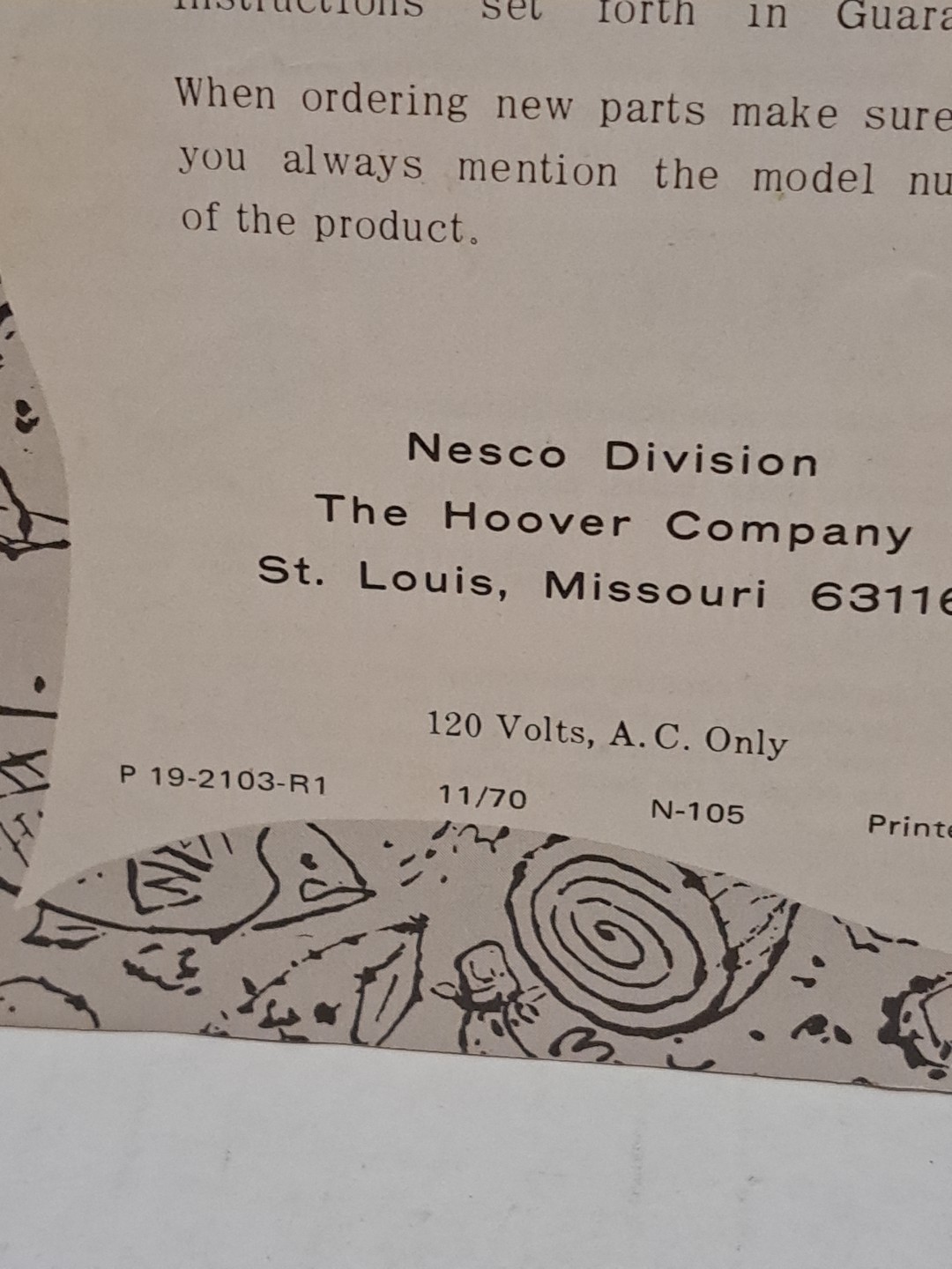 Vintage 1970 Nesco Oval Roaster Instruction Manual And Recipes