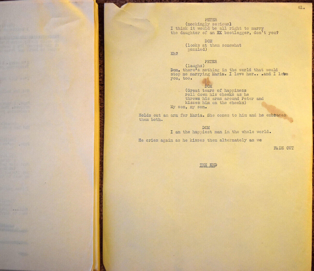 Michael Raffetto " DOM " Complete Original Radio Script