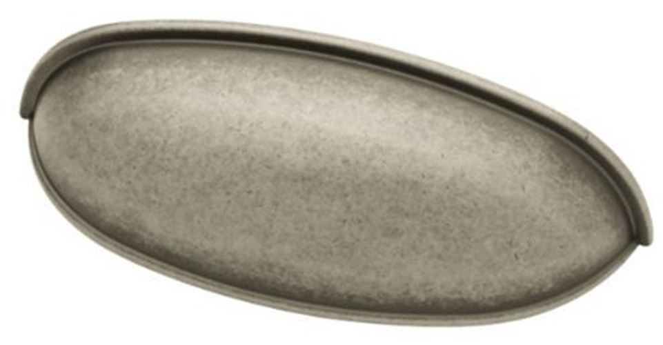 2-1/2" or 3" Dual Mount Cup Pull Antique Iron