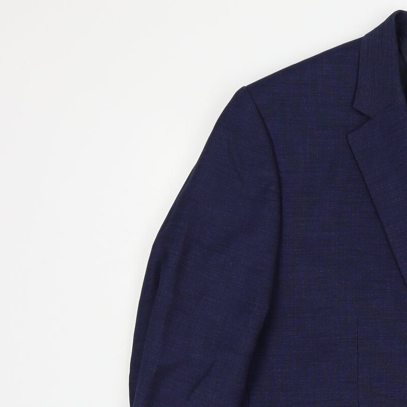 H&M Mens Blue Polyester Blend Suit Jacket Size L