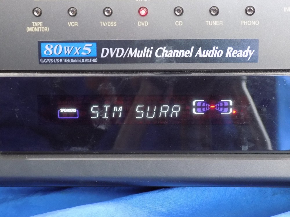 Technics SA-AX530 AV Control Stereo Receiver 80w x5 Multi Channel Remote Bundle