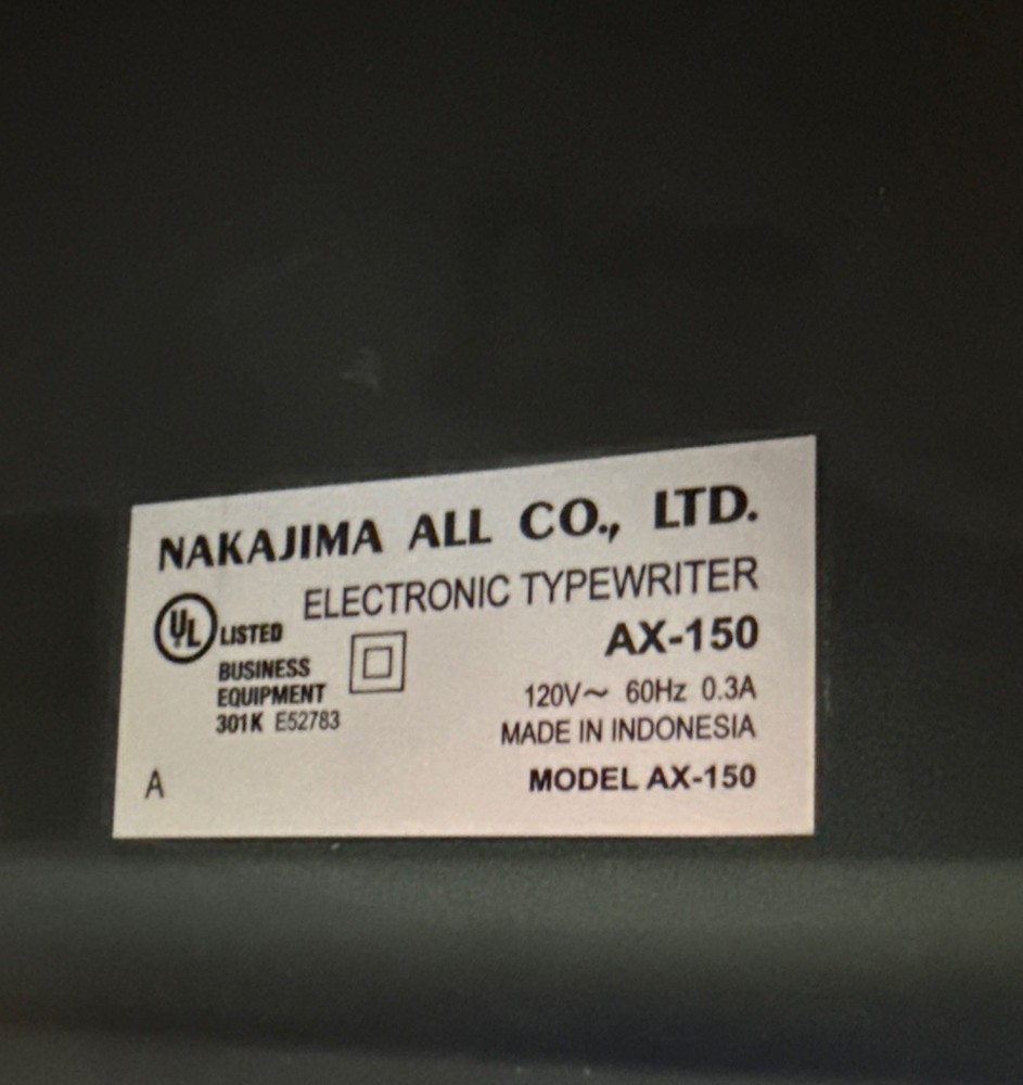 Nakajima WPT-150 Portable Electronic Word Processing Typewriter Tested Working