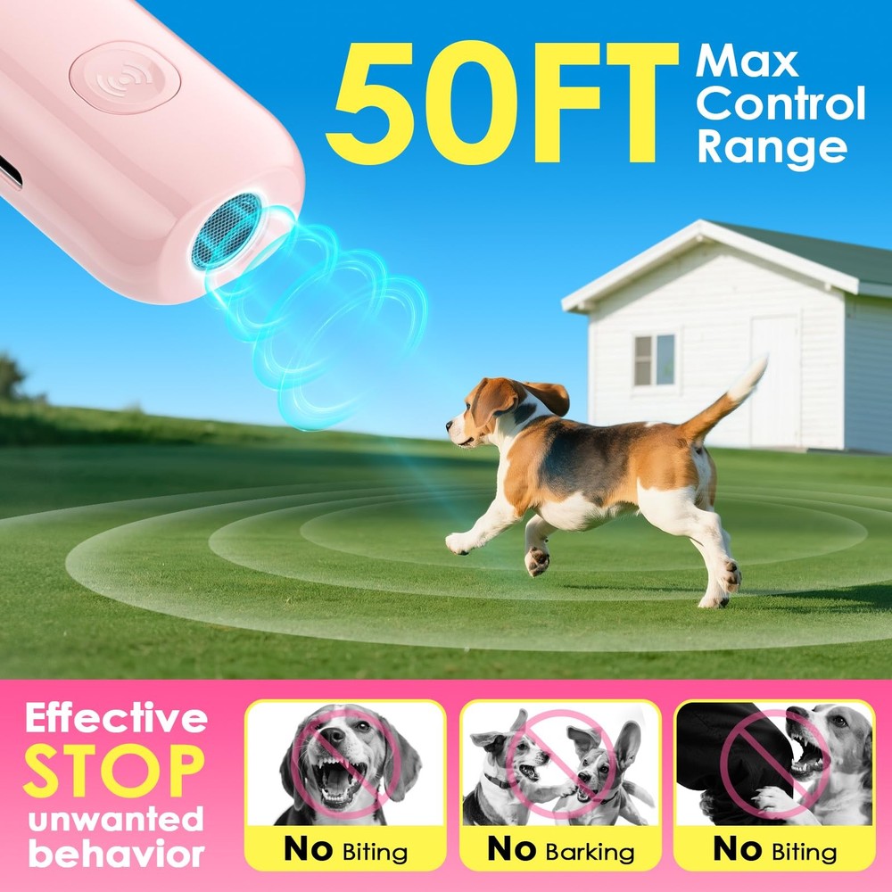 Mini ultrasonic dog bark deterrent device, effectively stops unwanted barking...