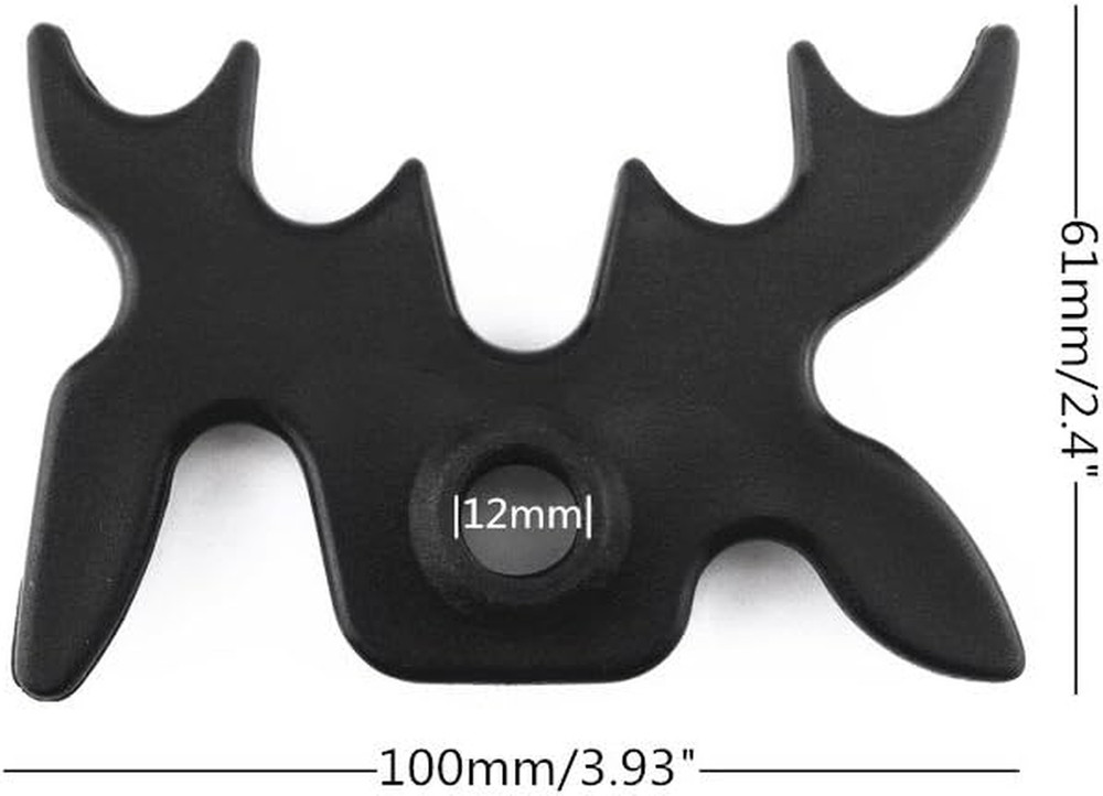 2Pcs Black Plastic Moosehead Pool Billiard Cue Bridge Head