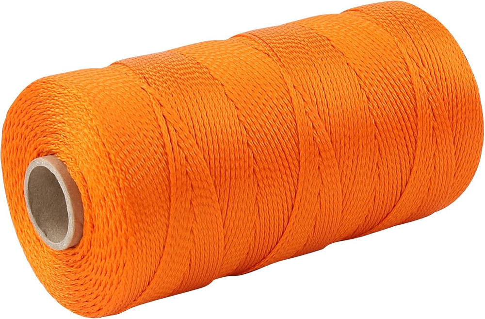 Durable Nylon Mason Line String - 1200ft #18 Braided Twine, 6 Pack