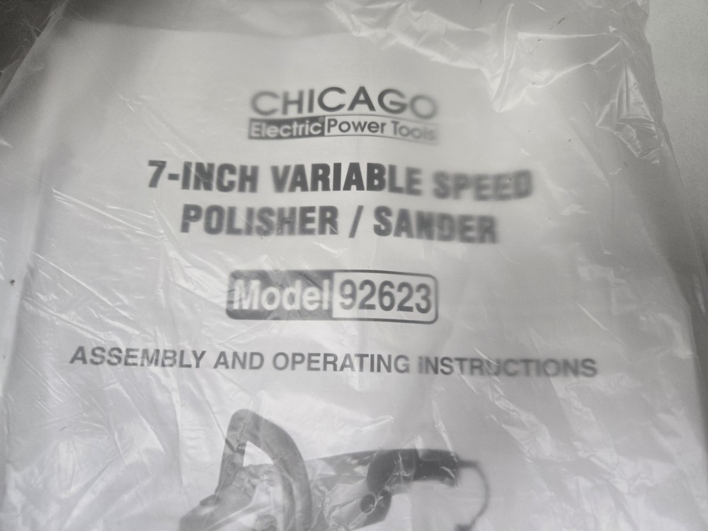 Chicago Electric Power Tool 7" Variable Speed Polisher/Sander