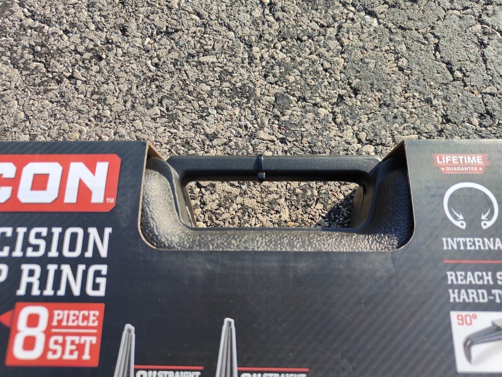 (NEW) Icon Precision Snap Ring Pliers Set 8-pc Internal/external with hard case