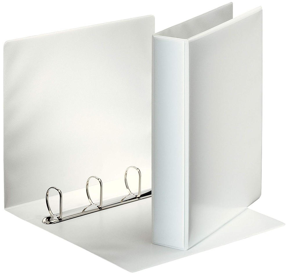 Esselte Essentials Presentation Binder, PP, 4 cm Ring Diameter, 49704 - A4, Whit