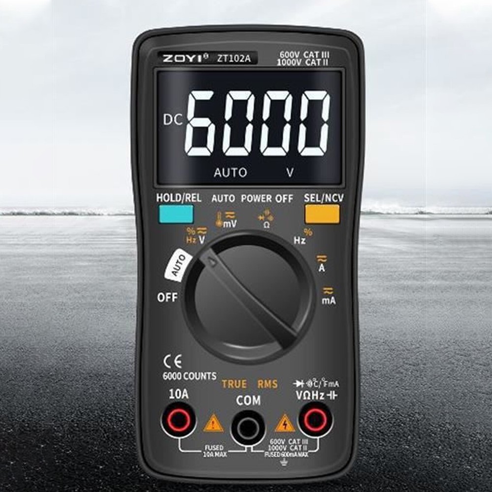 ZT-102A 6000 counting TRMS digital multimeter with automatic range