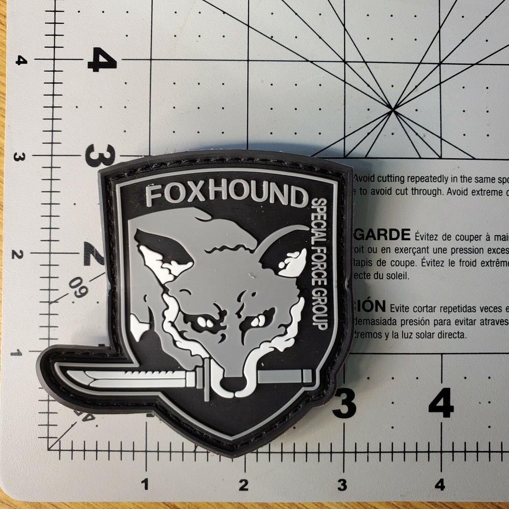 Metal Gear Foxhound Special Force Group 3 inch PVC patch w/ hook & loop Set(3)
