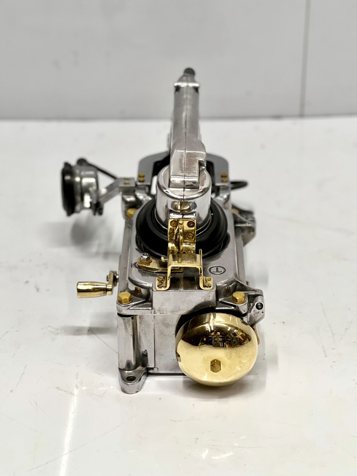 Antique Original Aluminum & Brass Ship Submarine Sound Powered Telephone - Wall