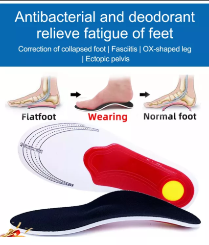 Orthotic Shoe Insoles Inserts Flat Feet High Arch Support for Plantar Fasciitis
