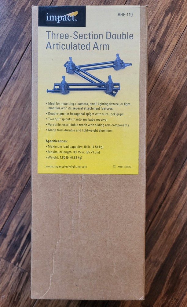 IMPACT BHE-119 Three-Section Double Articulated Arm (Missing 1 End Cap)