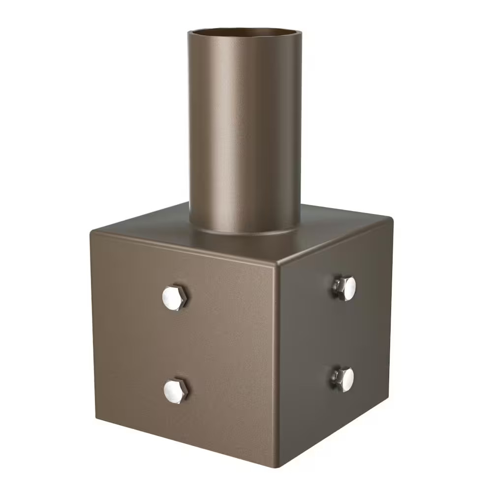 4 In. Square Mounting Bracket for Outdoor Pole Lights