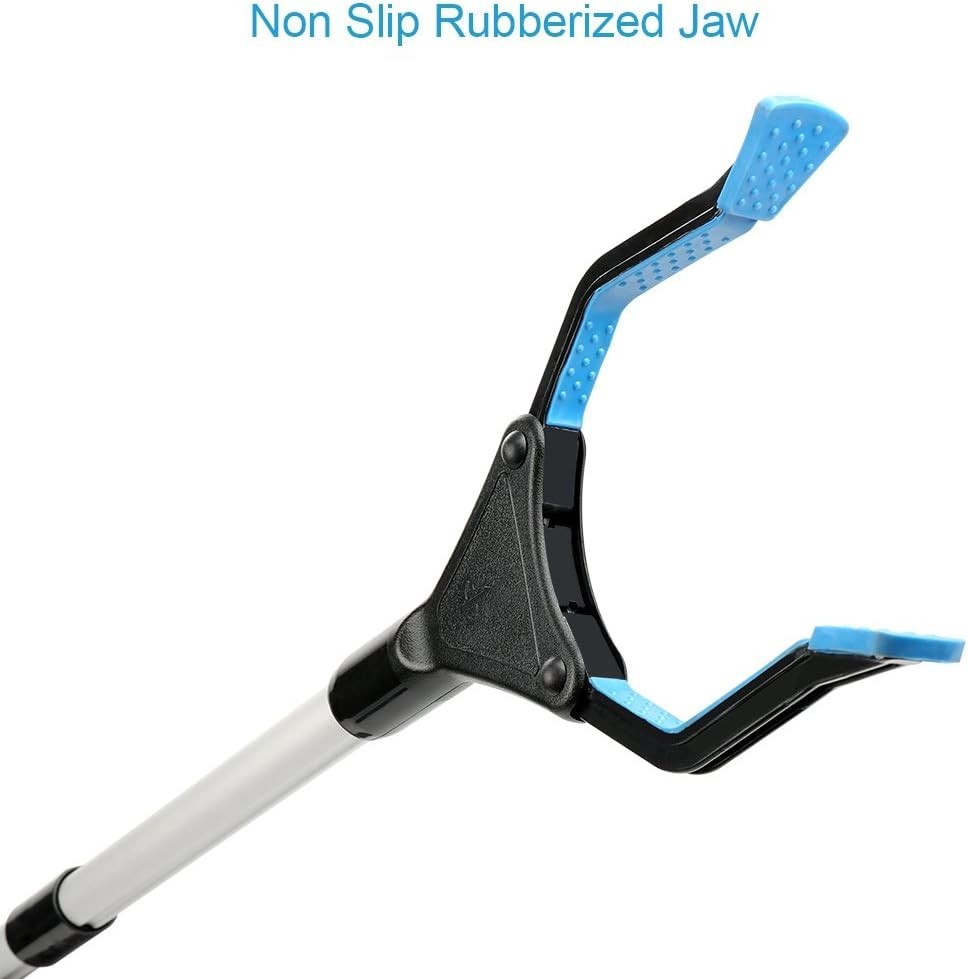 32-Inch Extra Long Handy Grabber with Foldable Design for Easy Use - Blue",