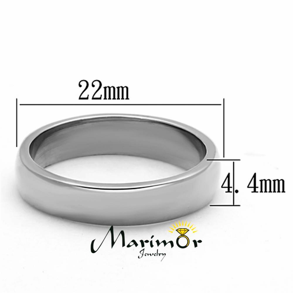 4.4mm CLASSIC STAINLESS STEEL 316, HIGH POLISHED UNISEX WEDDING BAND SIZES 5-13