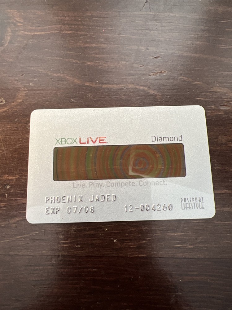 Extremely Rare Xbox Live Diamond Card - Microsoft Memorabilia