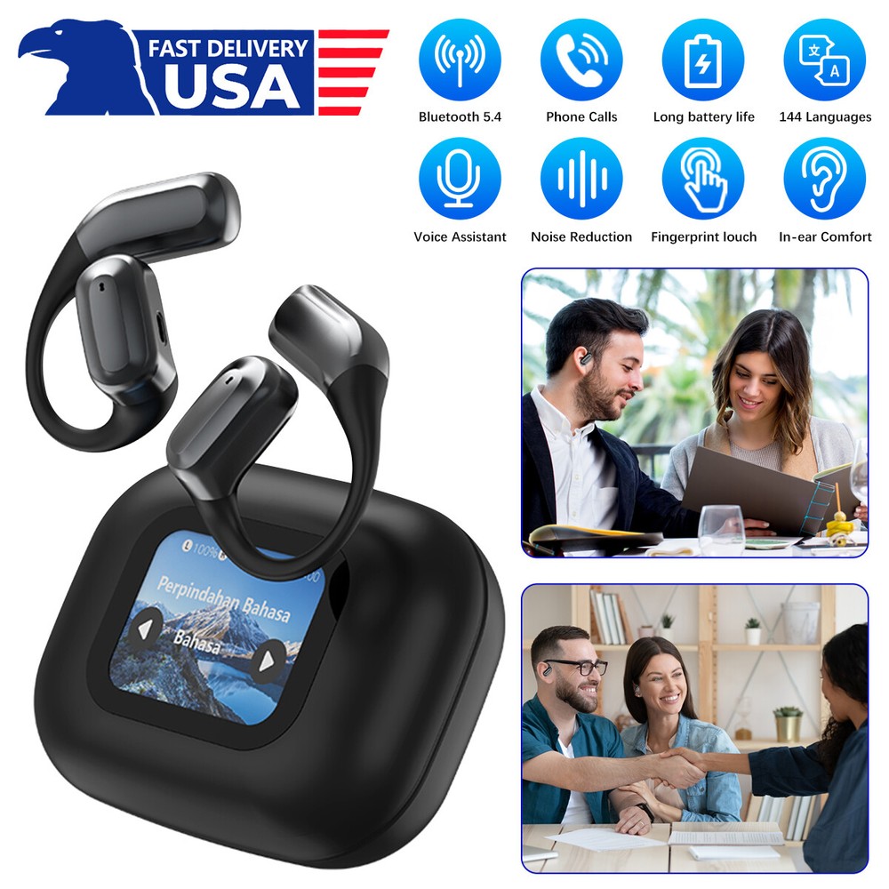 Bluetooth Translator Earbuds 144 Language Two Way Real Time Smart Translation A