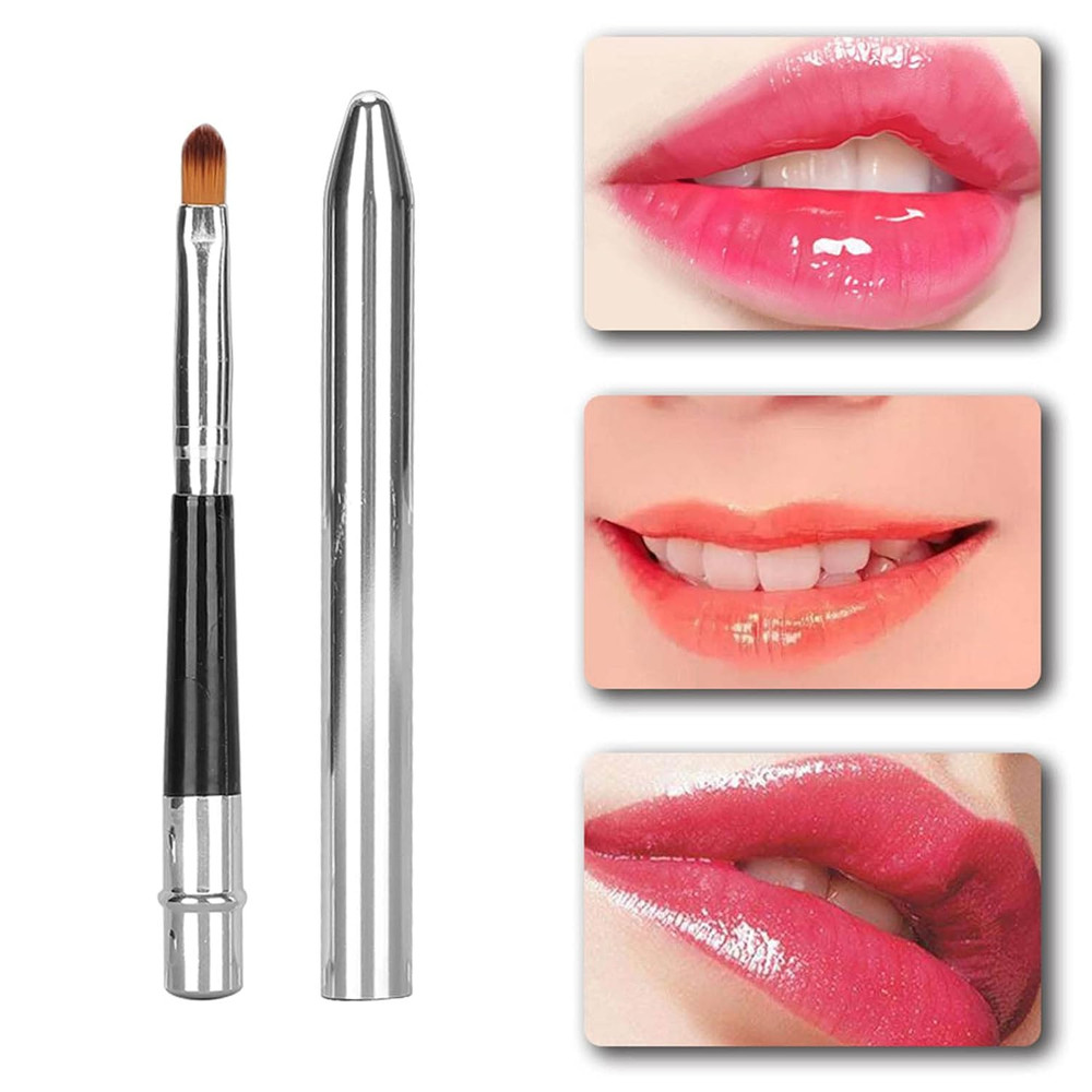 Retractable Lip Brushes - 2 Pack Professional Applicators for Makeup Use
