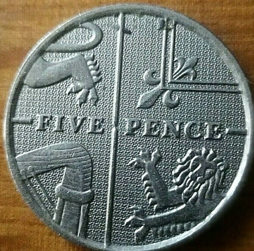 ENGLAND 5 (FIVE) PENCE 2008 condition as pictured