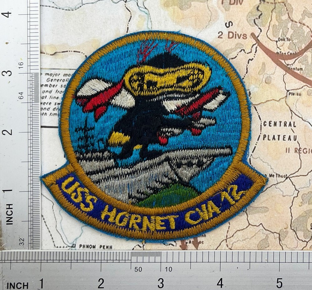 Patch , US Navy , USS HORNET CVA 12 patch , usn , patch , t7-35