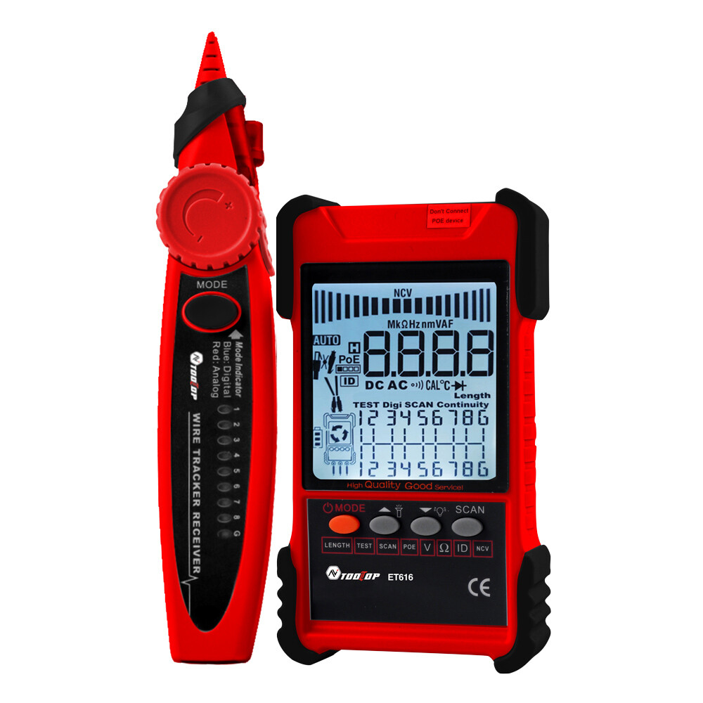 ET616 Handheld Portable Cable Tester with LCD Display Analogs A7F0