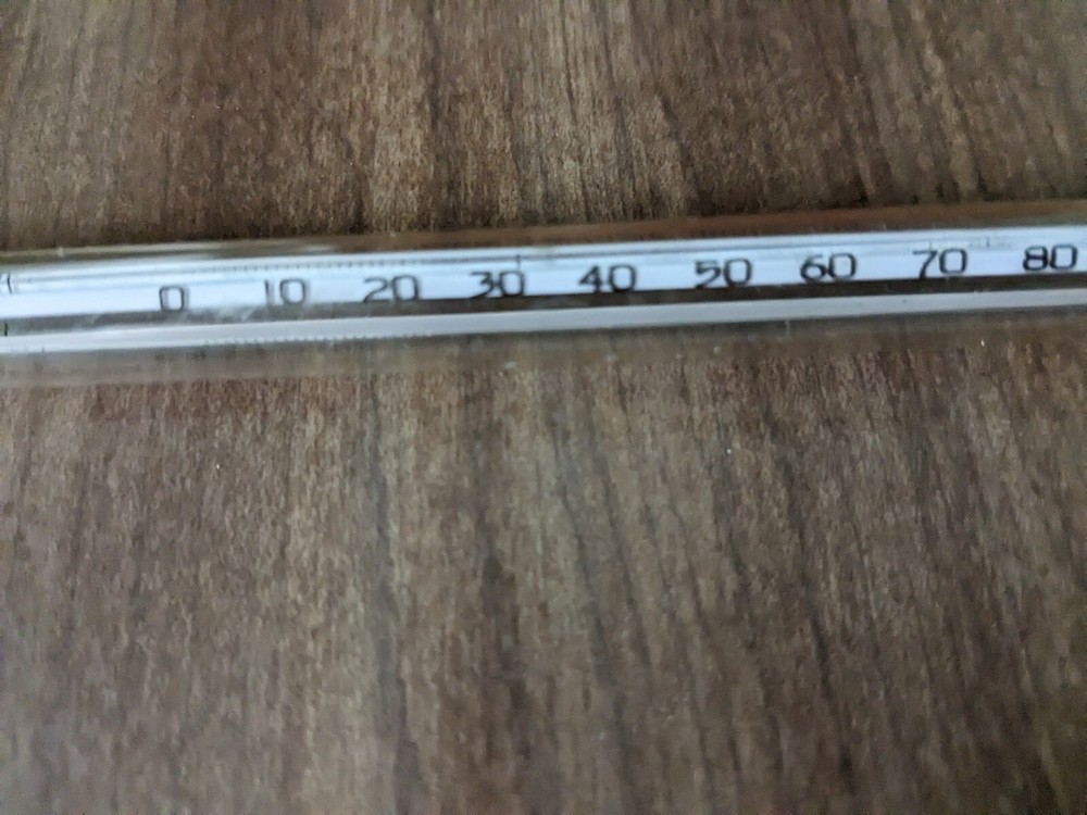 Glass Darkroom Thermometer. Never used.