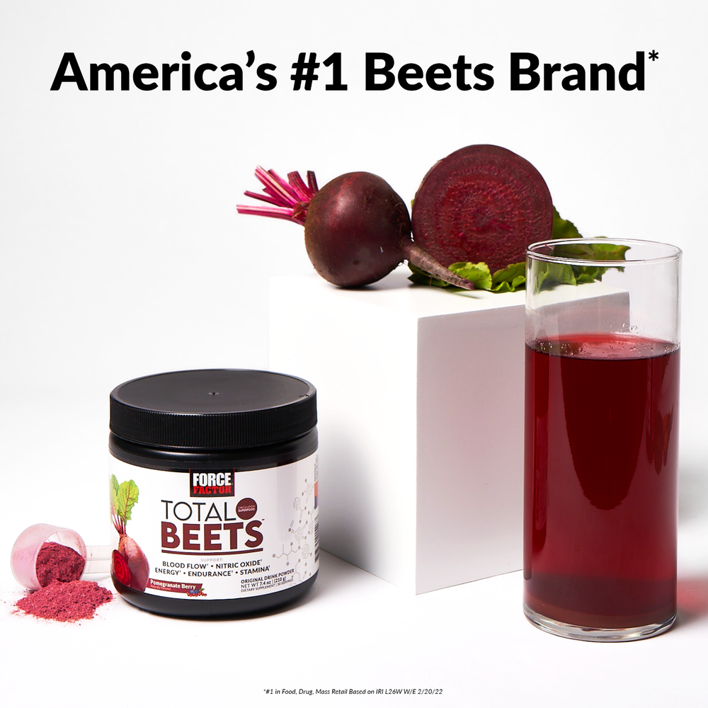 Force Factor Total Beets Circulation Superfood Beet Root Powder Nitric Oxide